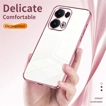 For Oppo Reno13 Pro 5G Case Electroplating Frame Soft TPU Phone Cover