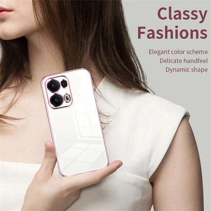 For Oppo Reno13 Pro 5G Case Electroplating Frame Soft TPU Phone Cover