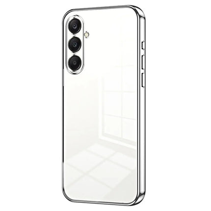 For Samsung Galaxy A26 5G Case Electroplating Frame Soft TPU Phone Cover - Silver