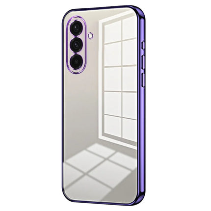 For Samsung Galaxy A36 5G Case Electroplating Frame Soft TPU Phone Cover - Purple