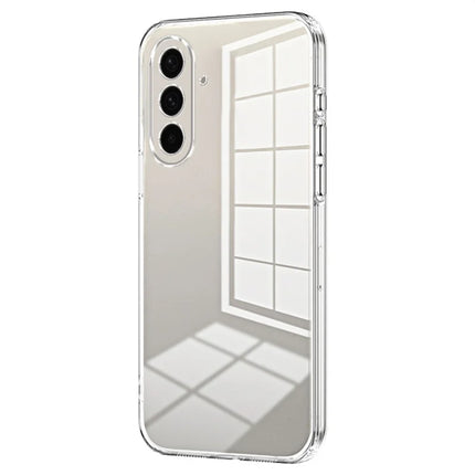 For Samsung Galaxy A36 5G Case Electroplating Frame Soft TPU Phone Cover - Transparent