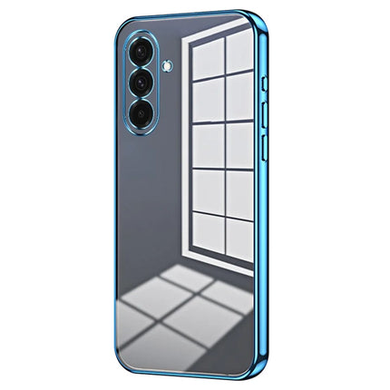 For Samsung Galaxy A36 5G Case Electroplating Frame Soft TPU Phone Cover - Blue