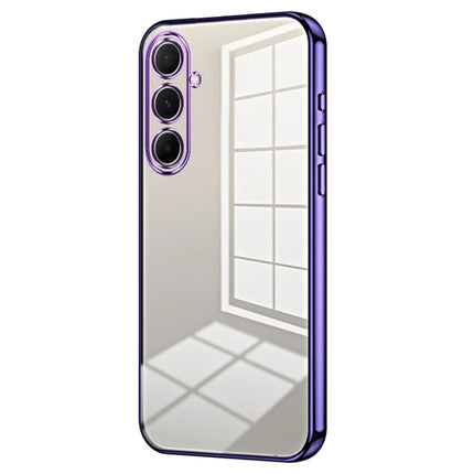 For Samsung Galaxy A56 5G Case Electroplating Frame Soft TPU Phone Cover - Purple