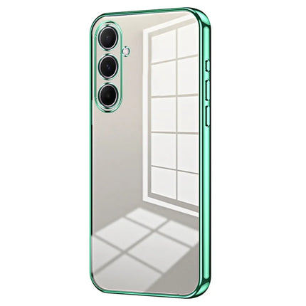 For Samsung Galaxy A56 5G Case Electroplating Frame Soft TPU Phone Cover - Green