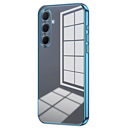 For Samsung Galaxy A56 5G Case Electroplating Frame Soft TPU Phone Cover - Blue