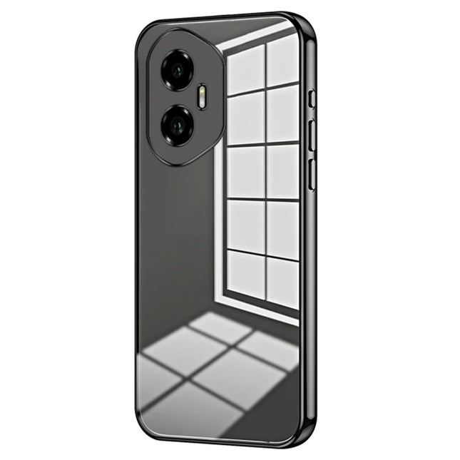 For Honor 300 Case Electroplating Frame Soft TPU Phone Cover - Black