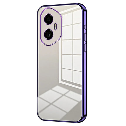For Honor 300 Case Electroplating Frame Soft TPU Phone Cover - Purple