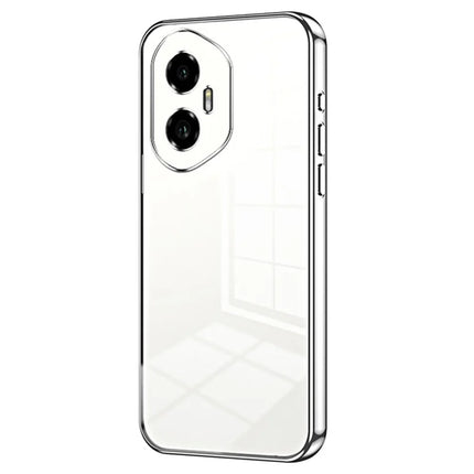 For Honor 300 Case Electroplating Frame Soft TPU Phone Cover - Silver