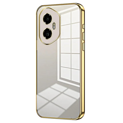 For Honor 300 Case Electroplating Frame Soft TPU Phone Cover - Gold