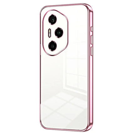 For Honor 300 Pro Case Electroplating Frame Soft TPU Phone Cover - Pink
