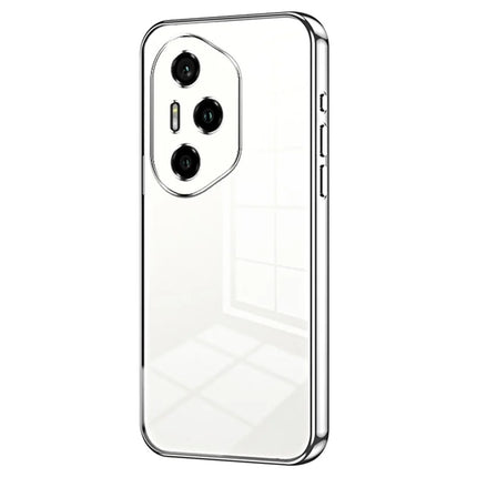 For Honor 300 Pro Case Electroplating Frame Soft TPU Phone Cover - Silver