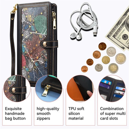 ESEBLE Galaxy Series For Samsung Galaxy A26 5G Case Leather Zipper Phone Cover RFID Blocking