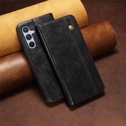 For Samsung Galaxy A26 5G Case Crazy Horse Texture Waxy Leather Wallet Stand Phone Cover