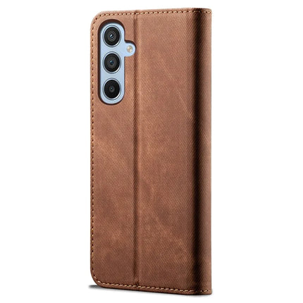 For Samsung Galaxy A26 5G Case Jeans Cloth Texture Anti-Scratch Leather Stand Phone Cover