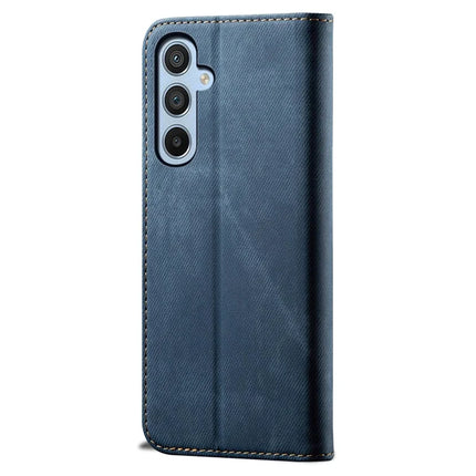 For Samsung Galaxy A26 5G Case Jeans Cloth Texture Anti-Scratch Leather Stand Phone Cover