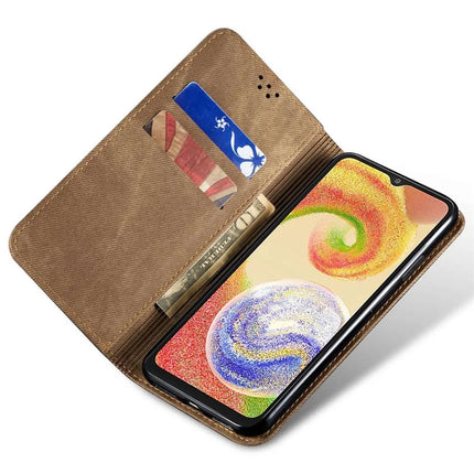For Samsung Galaxy A26 5G Case Jeans Cloth Texture Anti-Scratch Leather Stand Phone Cover