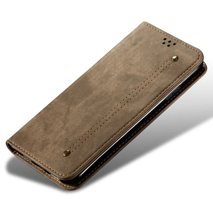 For Samsung Galaxy A26 5G Case Jeans Cloth Texture Anti-Scratch Leather Stand Phone Cover