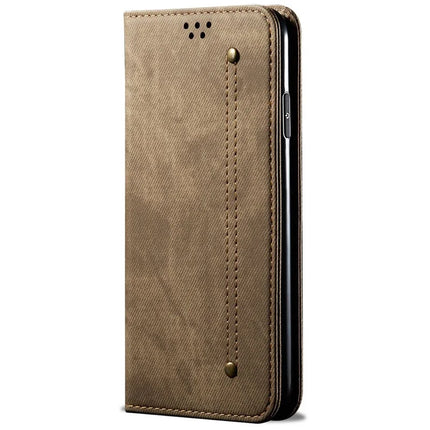 For Samsung Galaxy A26 5G Case Jeans Cloth Texture Anti-Scratch Leather Stand Phone Cover