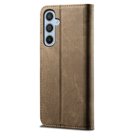 For Samsung Galaxy A26 5G Case Jeans Cloth Texture Anti-Scratch Leather Stand Phone Cover