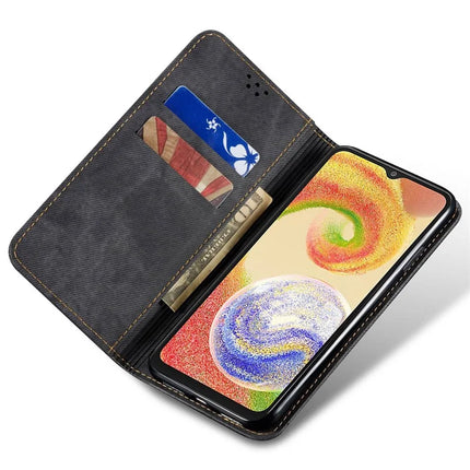 For Samsung Galaxy A26 5G Case Jeans Cloth Texture Anti-Scratch Leather Stand Phone Cover