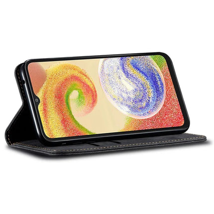 For Samsung Galaxy A26 5G Case Jeans Cloth Texture Anti-Scratch Leather Stand Phone Cover