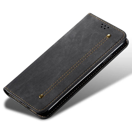 For Samsung Galaxy A26 5G Case Jeans Cloth Texture Anti-Scratch Leather Stand Phone Cover