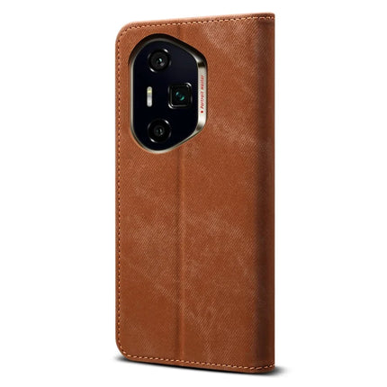 For Honor 300 Pro Case Jeans Cloth Texture Anti-Scratch Leather Stand Phone Cover
