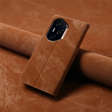 For Honor 300 Pro Case Jeans Cloth Texture Anti-Scratch Leather Stand Phone Cover