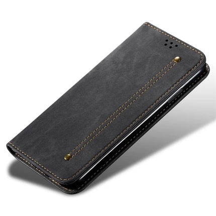 For Honor 300 Pro Case Jeans Cloth Texture Anti-Scratch Leather Stand Phone Cover