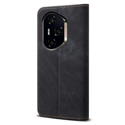 For Honor 300 Pro Case Jeans Cloth Texture Anti-Scratch Leather Stand Phone Cover