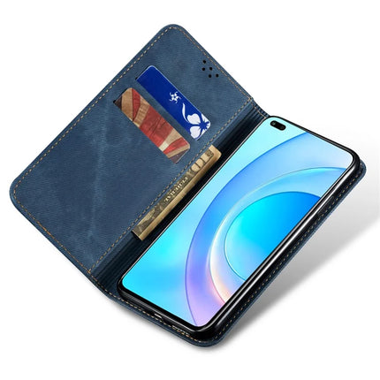 For Honor 300 Pro Case Jeans Cloth Texture Anti-Scratch Leather Stand Phone Cover