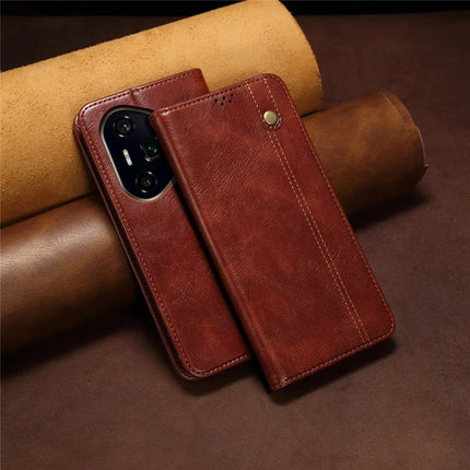 For Honor 300 Pro Case Crazy Horse Texture Waxy Leather Wallet Stand Phone Cover