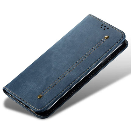 For Honor 300 Case Jeans Cloth Texture Anti-Scratch Leather Stand Phone Cover