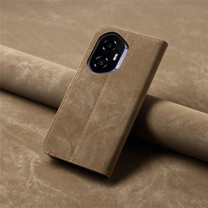 For Honor 300 Case Jeans Cloth Texture Anti-Scratch Leather Stand Phone Cover