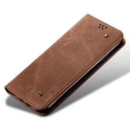 For Honor 300 Case Jeans Cloth Texture Anti-Scratch Leather Stand Phone Cover