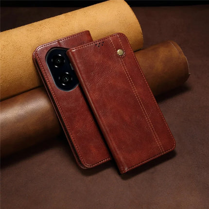For Honor 300 Case Crazy Horse Texture Waxy Leather Wallet Stand Phone Cover