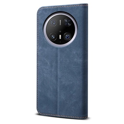 For Huawei Mate 70 Pro / Mate 70 Pro+ Case Jeans Cloth Texture Anti-Scratch Leather Stand Phone Cover