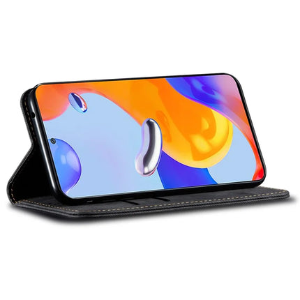 For Huawei Mate 70 Pro / Mate 70 Pro+ Case Jeans Cloth Texture Anti-Scratch Leather Stand Phone Cover