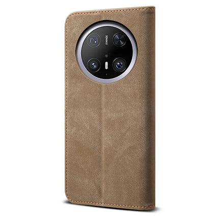 For Huawei Mate 70 Pro / Mate 70 Pro+ Case Jeans Cloth Texture Anti-Scratch Leather Stand Phone Cover