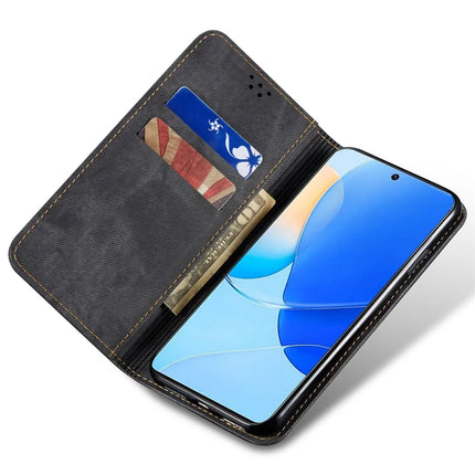 For Huawei Mate 70 Case Jeans Cloth Texture Anti-Scratch Leather Stand Phone Cover
