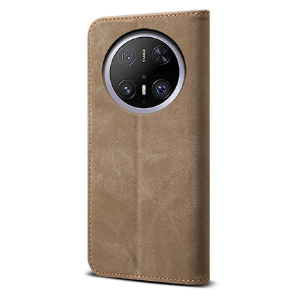 For Huawei Mate 70 Case Jeans Cloth Texture Anti-Scratch Leather Stand Phone Cover