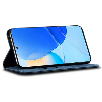 For Huawei Mate 70 Case Jeans Cloth Texture Anti-Scratch Leather Stand Phone Cover