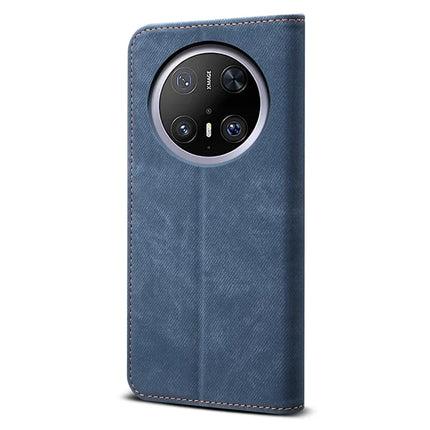 For Huawei Mate 70 Case Jeans Cloth Texture Anti-Scratch Leather Stand Phone Cover