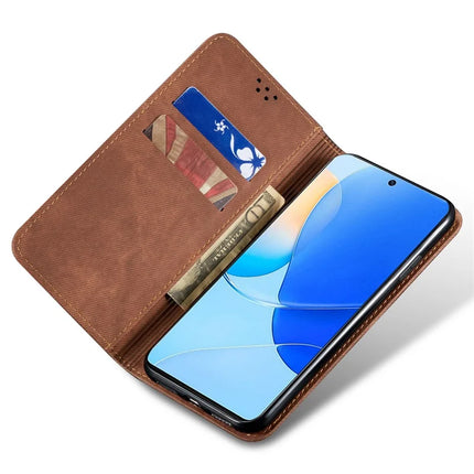 For Huawei Mate 70 Case Jeans Cloth Texture Anti-Scratch Leather Stand Phone Cover