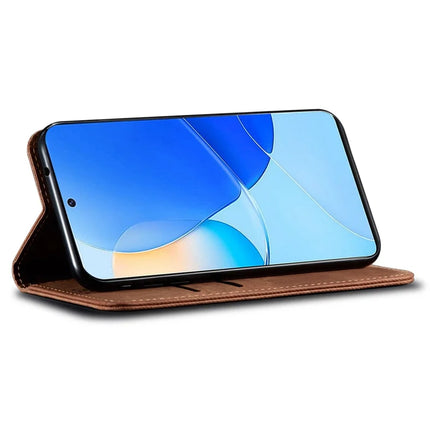 For Huawei Mate 70 Case Jeans Cloth Texture Anti-Scratch Leather Stand Phone Cover