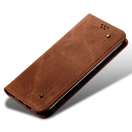 For Huawei Mate 70 Case Jeans Cloth Texture Anti-Scratch Leather Stand Phone Cover