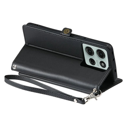 For Motorola Moto G75 5G Leather Case Wallet Stand Phone Cover with Straps