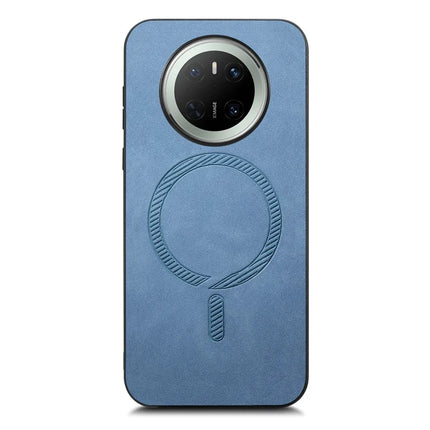 For Huawei Mate 70 Leather Back Case Compatible with MagSafe Skin-touch Phone Cover