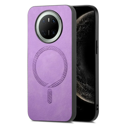 For Huawei Mate 70 Leather Back Case Compatible with MagSafe Skin-touch Phone Cover