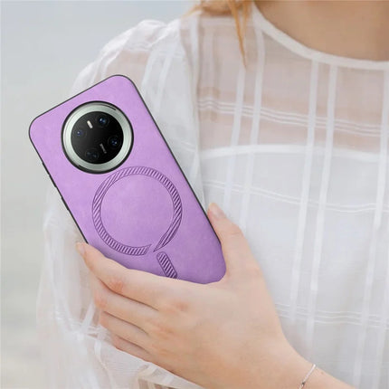 For Huawei Mate 70 Leather Back Case Compatible with MagSafe Skin-touch Phone Cover